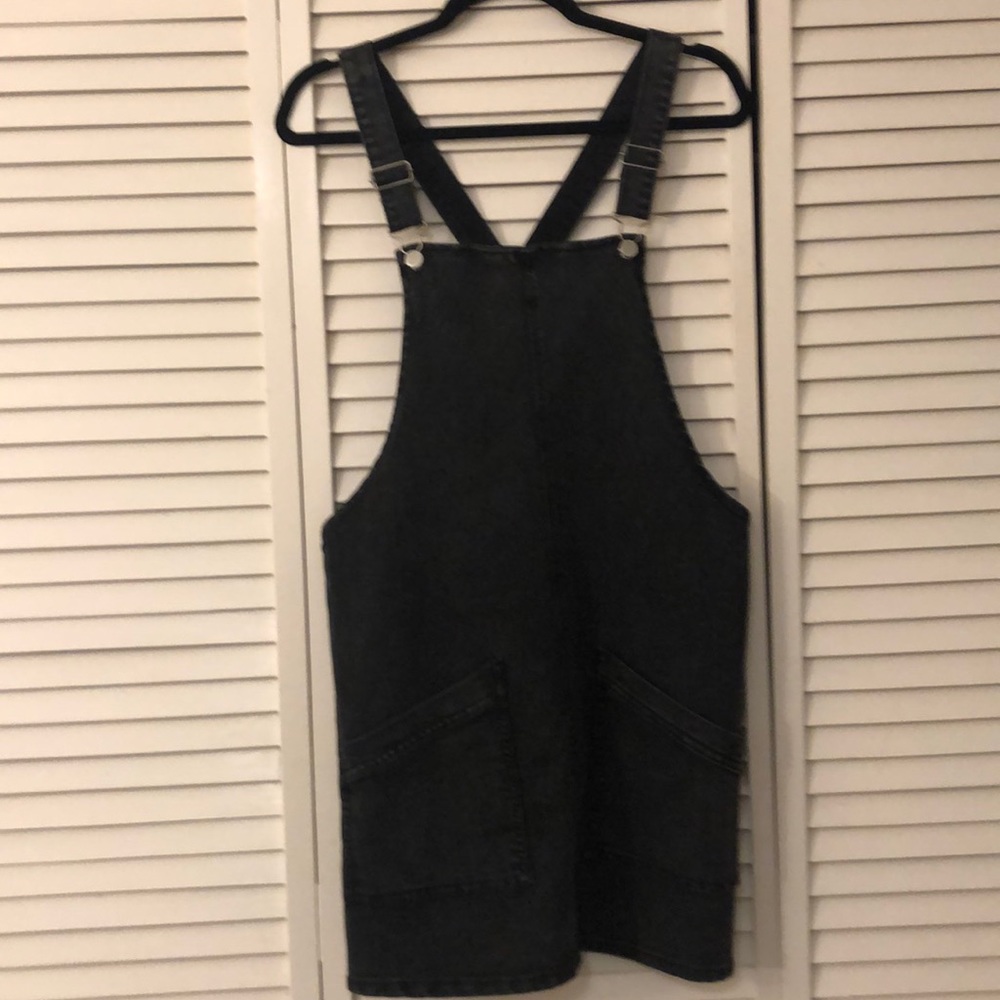 Black overall dress